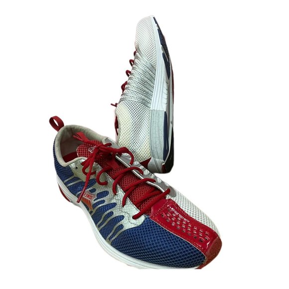 NEW K-Swiss Men’s Tennis Trainers Shoes Flow Cool System Red White Blue 02423188 - Picture 1 of 7